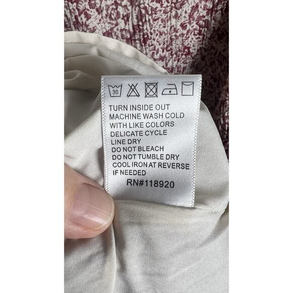 Lucy Paris Womens Small Tiered Floral Smocked Ballon Sleeve Mini Dress - Picture 7 of 8